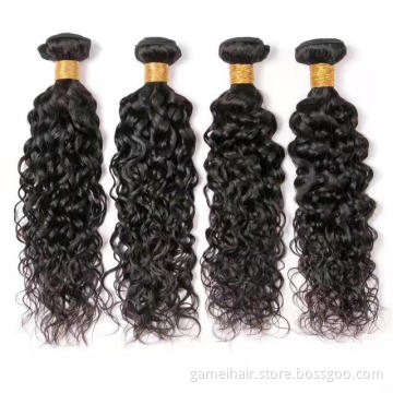 Water Wave Wholesale hair vendors unprocessed remy human raw brazilian virgin hair 100% brazilian Water Wave hair bundles